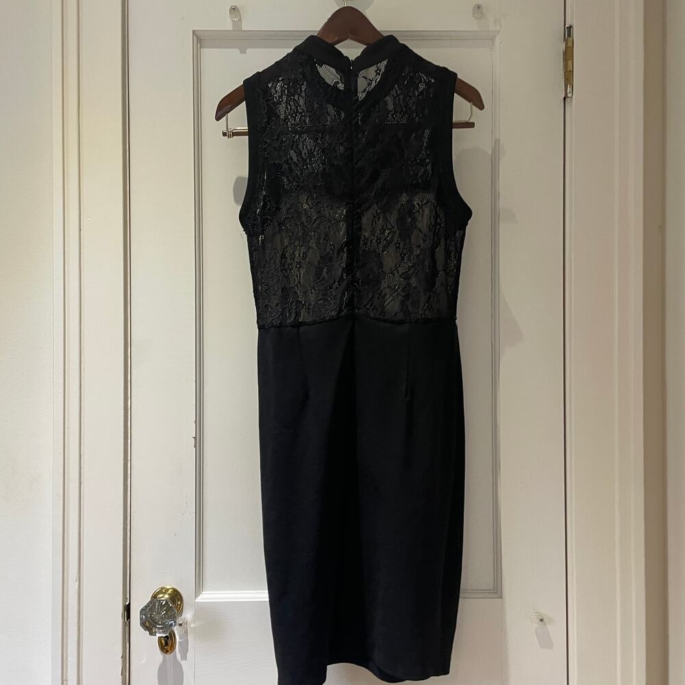 Lulus Cocktail Moment Black Lace Bustier Bodycon Dress, Size Medium - Picture 4 of 9